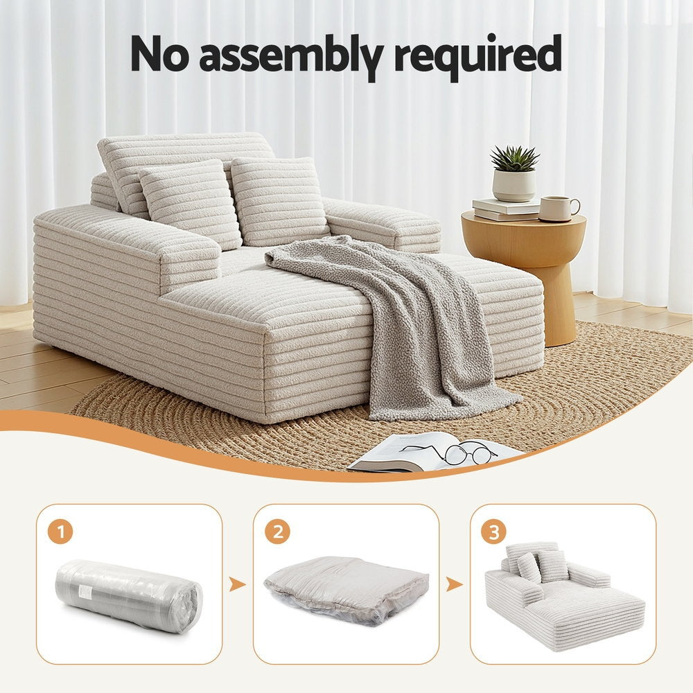 Artiss Cloud Sofa Recliner — Faux Fur, Pocket Spring Core, Vacuum Packed, No Assembly — Allure Home Collections