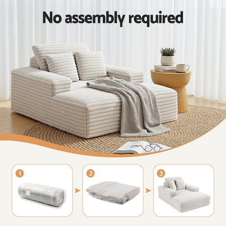 Artiss Cloud Sofa Recliner — Faux Fur, Pocket Spring Core, Vacuum Packed, No Assembly — Allure Home Collections
