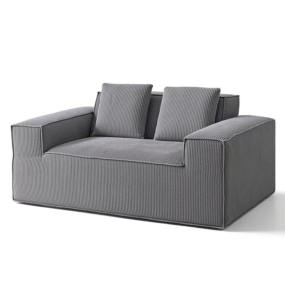 Alfaz grey corduroy sofa in a modern living room