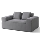 Alfaz grey corduroy sofa in a modern living room