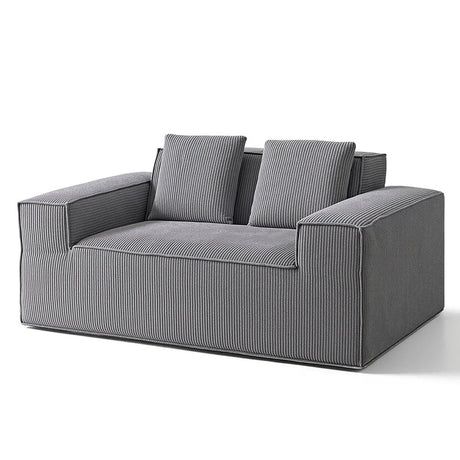 Alfaz grey corduroy sofa in a modern living room