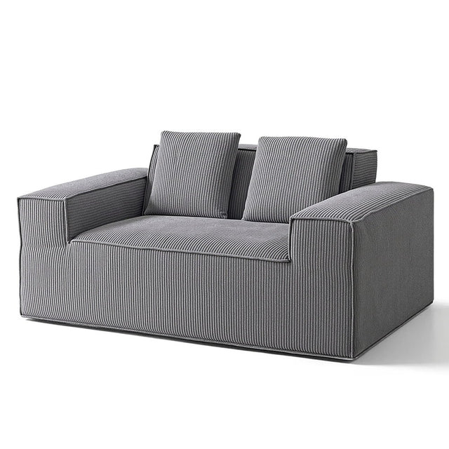 Alfaz grey corduroy sofa in a modern living room