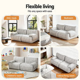 Nova Two Seater Modular Sofa, Light Grey, view 5