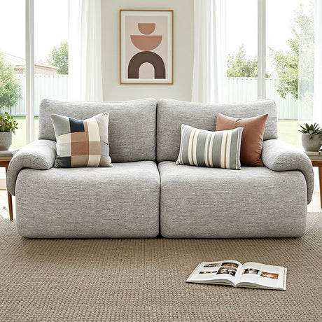 Nova Two Seater Modular Sofa, Light Grey