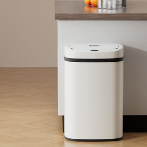 Rotorua white 50L automatic sensor kitchen bin in a modern kitchen