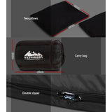 Weisshorn Double Sleeping Bag with Pillow, -10°C, Thermal, Grey
