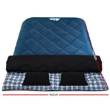 Weisshorn Double Sleeping Bag with Pillow, -10°C, Thermal, Blue