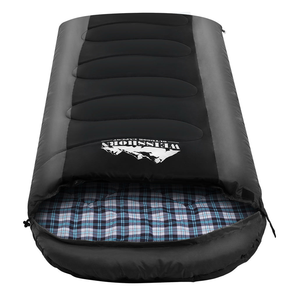 Weisshorn Single Sleeping Bag, -20°C, Thermal, Black