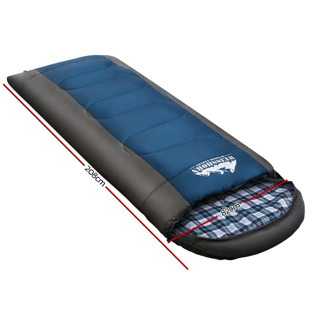 Weisshorn Single Sleeping Bag, -20°C, Thermal, Blue
