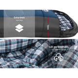 Weisshorn Single Sleeping Bag, -20°C, Thermal, Blue