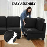 Artiss Modular Sofa Chaise Set 4 Seater Dark Grey — Allure Home Collections