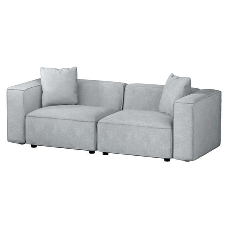 Artiss ALVIN 2-Seater Modular Sofa Chaise — Soft Linen, Grey — Allure Home Collections