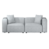 Artiss ALVIN 2-Seater Modular Sofa Chaise — Soft Linen, Grey — Allure Home Collections