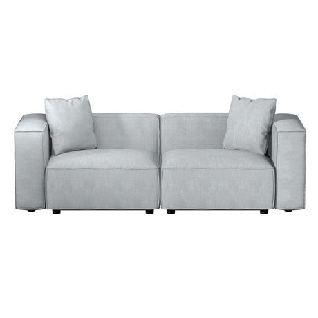 Artiss ALVIN 2-Seater Modular Sofa Chaise — Soft Linen, Grey — Allure Home Collections