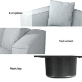 Artiss ALVIN 2-Seater Modular Sofa Chaise — Soft Linen, Grey — Allure Home Collections