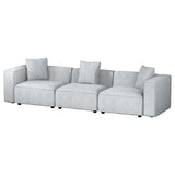 Artiss ALVIN 3-Seater Modular Sofa Chaise — Soft Linen, Grey — Allure Home Collections