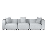 Artiss ALVIN 3-Seater Modular Sofa Chaise — Soft Linen, Grey — Allure Home Collections