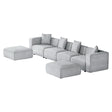 Artiss ALVIN 6-Seater Modular Sofa Chaise Set — Soft Linen, Grey — Allure Home Collections