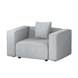 Artiss ALVIN 1-Seater Modular Sofa Armchair — Soft Linen, Grey — Allure Home Collections