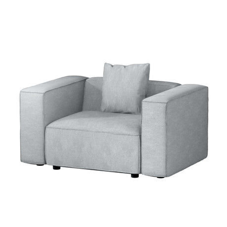 Artiss ALVIN 1-Seater Modular Sofa Armchair — Soft Linen, Grey — Allure Home Collections