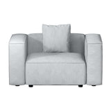 Artiss ALVIN 1-Seater Modular Sofa Armchair — Soft Linen, Grey — Allure Home Collections
