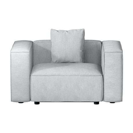 Artiss ALVIN 1-Seater Modular Sofa Armchair — Soft Linen, Grey — Allure Home Collections