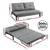 Colera 2 Seater Sofa Bed, Grey