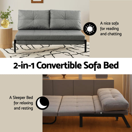 Colera 2 Seater Sofa Bed, Grey