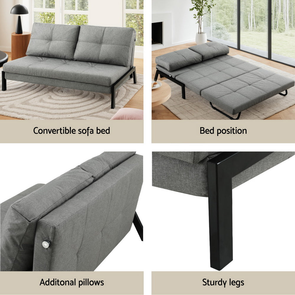 Colera 2 Seater Sofa Bed, Grey