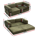 Otis Convertible Sofa Bed, Green, view 3