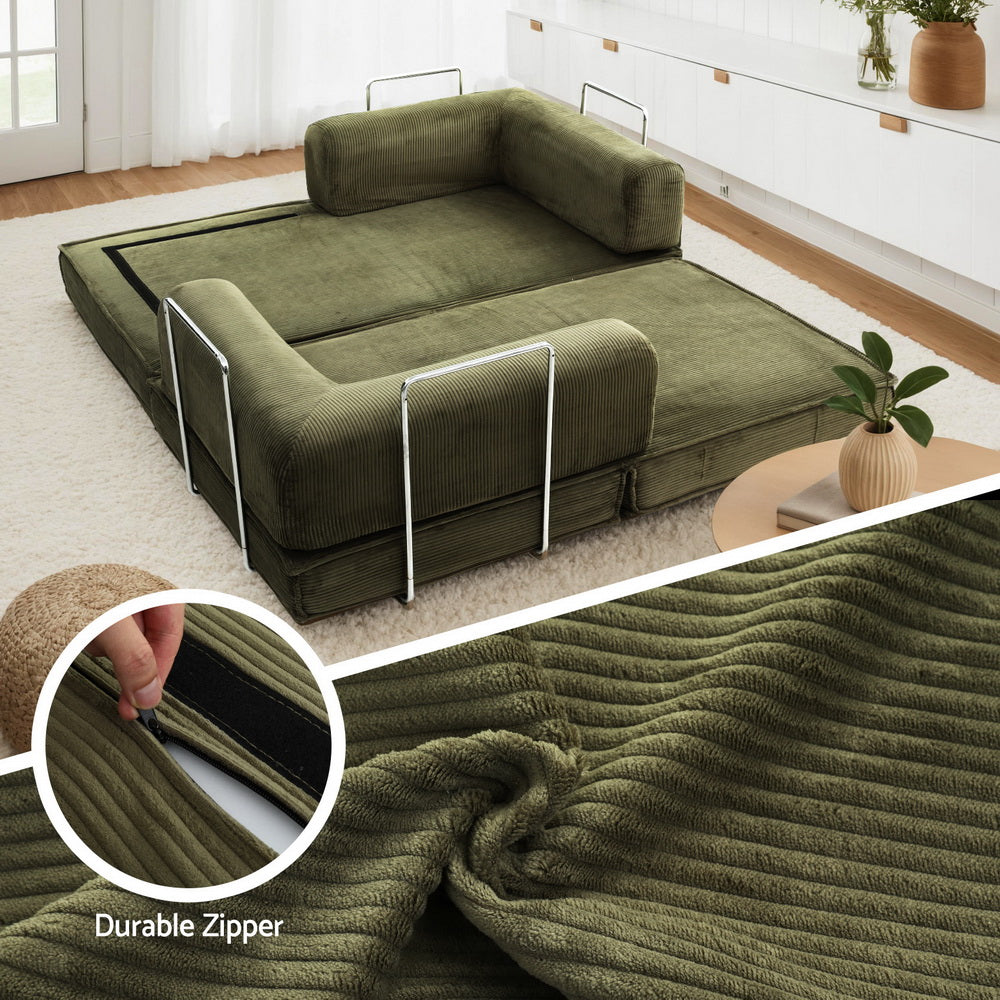 Otis Convertible Sofa Bed, Green, view 7