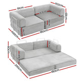 Otis Convertible Sofa Bed, Grey, view 3