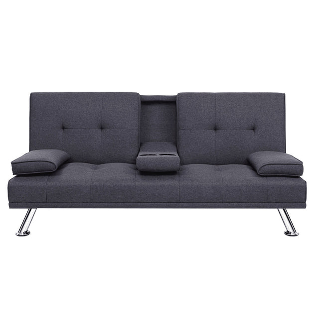 Artiss Dark Grey Fabric Sofa Bed — 175cm, Contemporary 3-Seater — Allure Home Collections