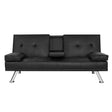 Artiss Black PU Leather 3-Seater Sofa Bed — 168cm, Cinema Lounge Style — Allure Home Collections