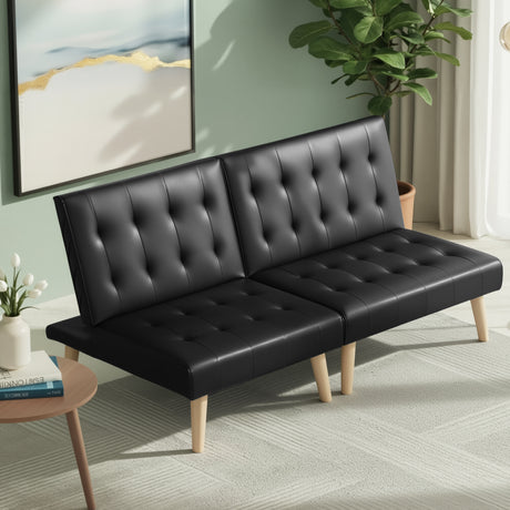 Altafulla Black linen sofa bed in a modern living room