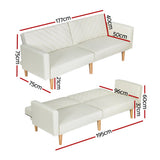 Artiss Sienna Convertible Sofa Bed - Beige