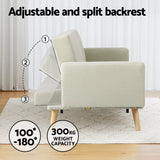 Artiss Scott Convertible Sofa Bed - Beige