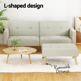 Artiss Scott Convertible Sofa Bed - Beige