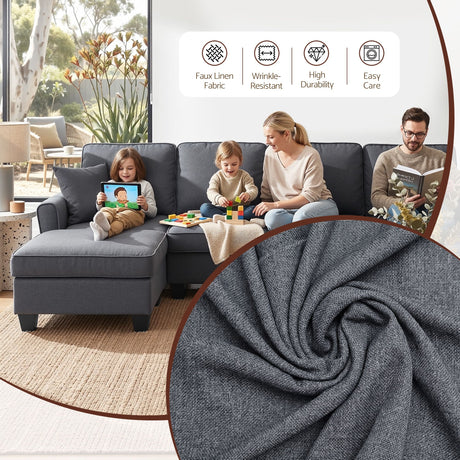Hudson U Shaped Storage Sofa, Grey, view 7