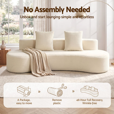 Sutton Four Seater Boneless Sofa Bed, view 4