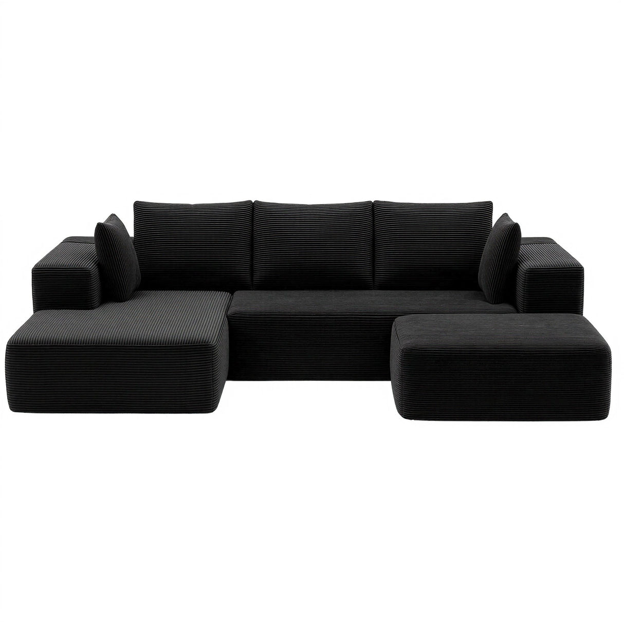 Tavernes 5 Seater Modular Sofa, Black