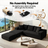 Tavernes 5 Seater Modular Sofa, Black