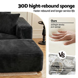 Tavernes 5 Seater Modular Sofa, Black