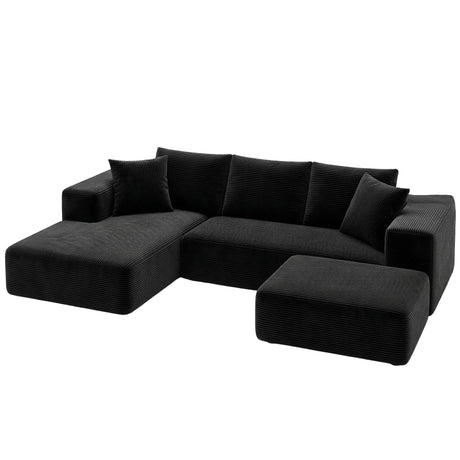 Tavernes 5 Seater Modular Sofa, Black