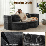Cunit 2 Seater Sofa Bed, Grey