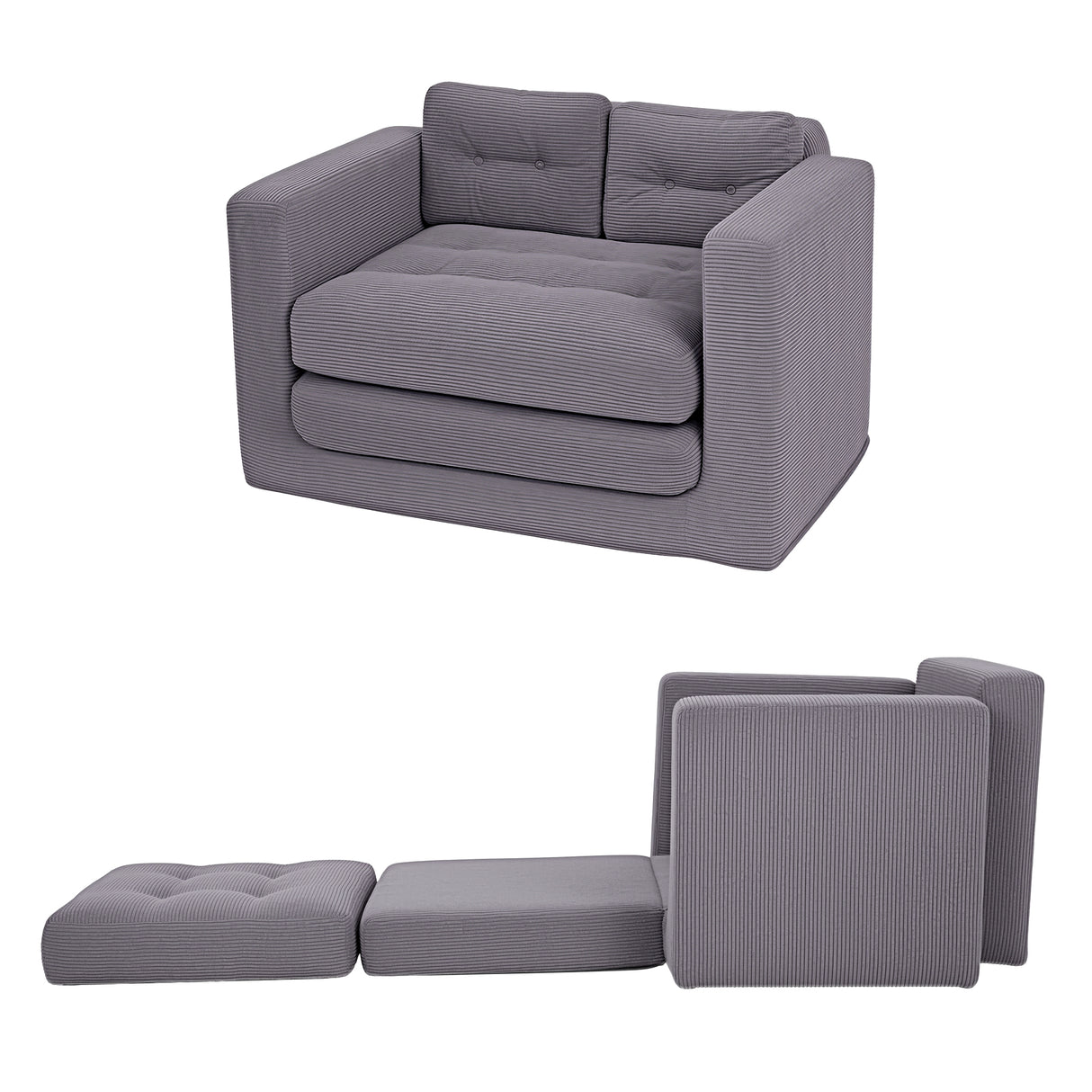 Vilanova 2 Seater Sofa Bed, Grey
