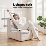 Pippa Boneless Floor Couch, White, view 4