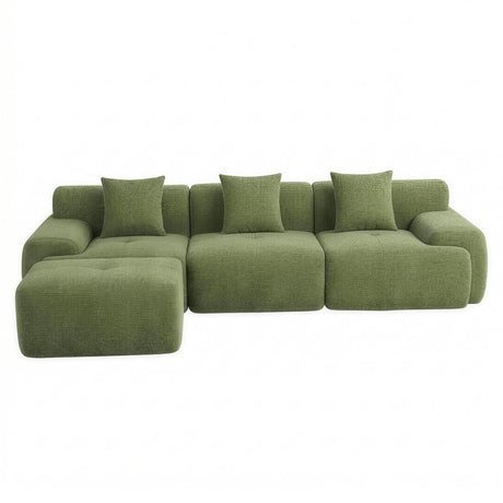 Tavernes 4 Seater Modular Sofa, Green