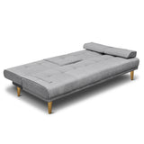 Artiss 188cm Grey Faux Linen Sofa Bed — 3-Seater, Thick Cushioning — Allure Home Collections