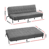 Archer Innerspring Sofa Bed, Grey, view 2